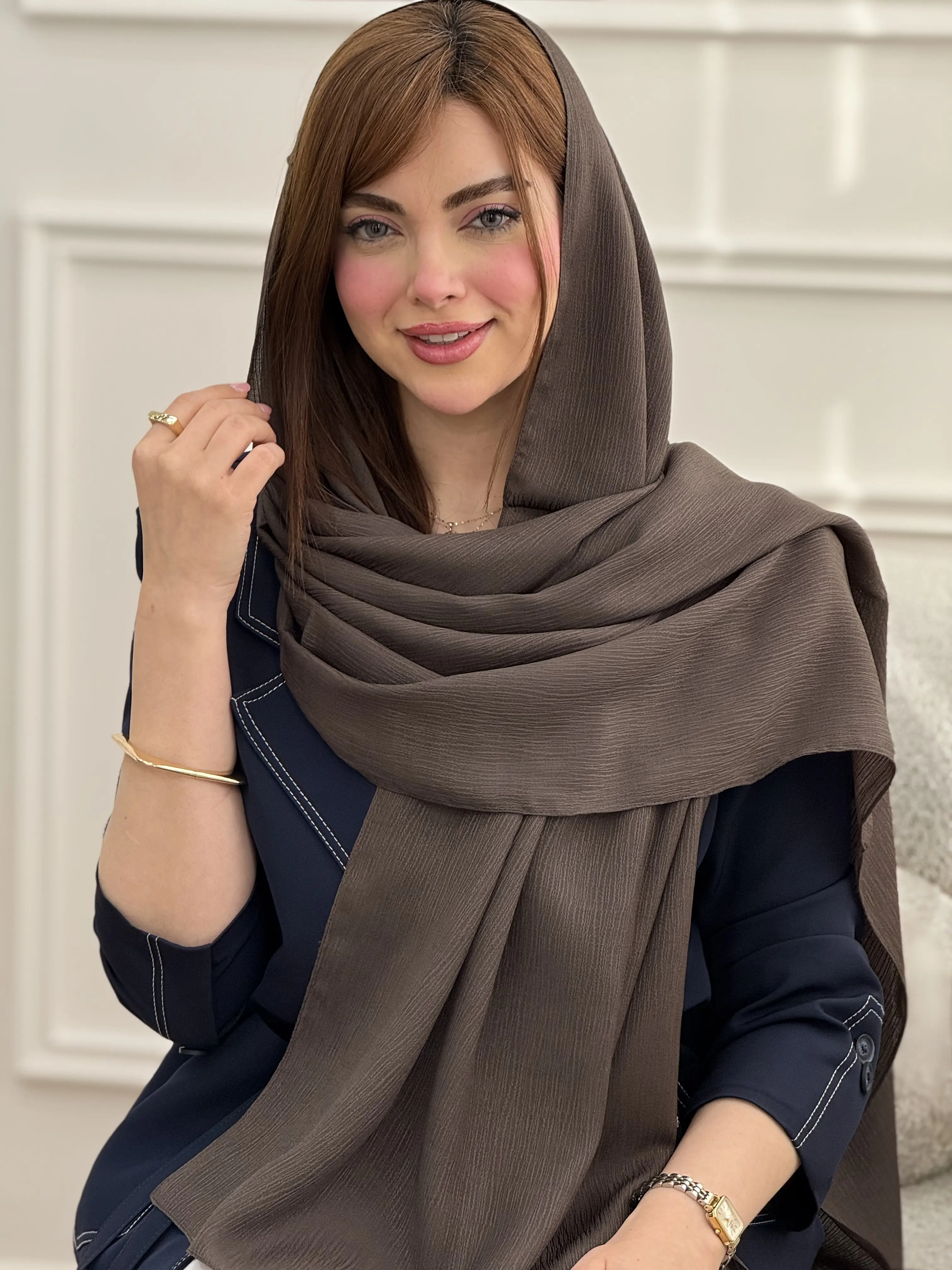 شال نخی ساده درختی