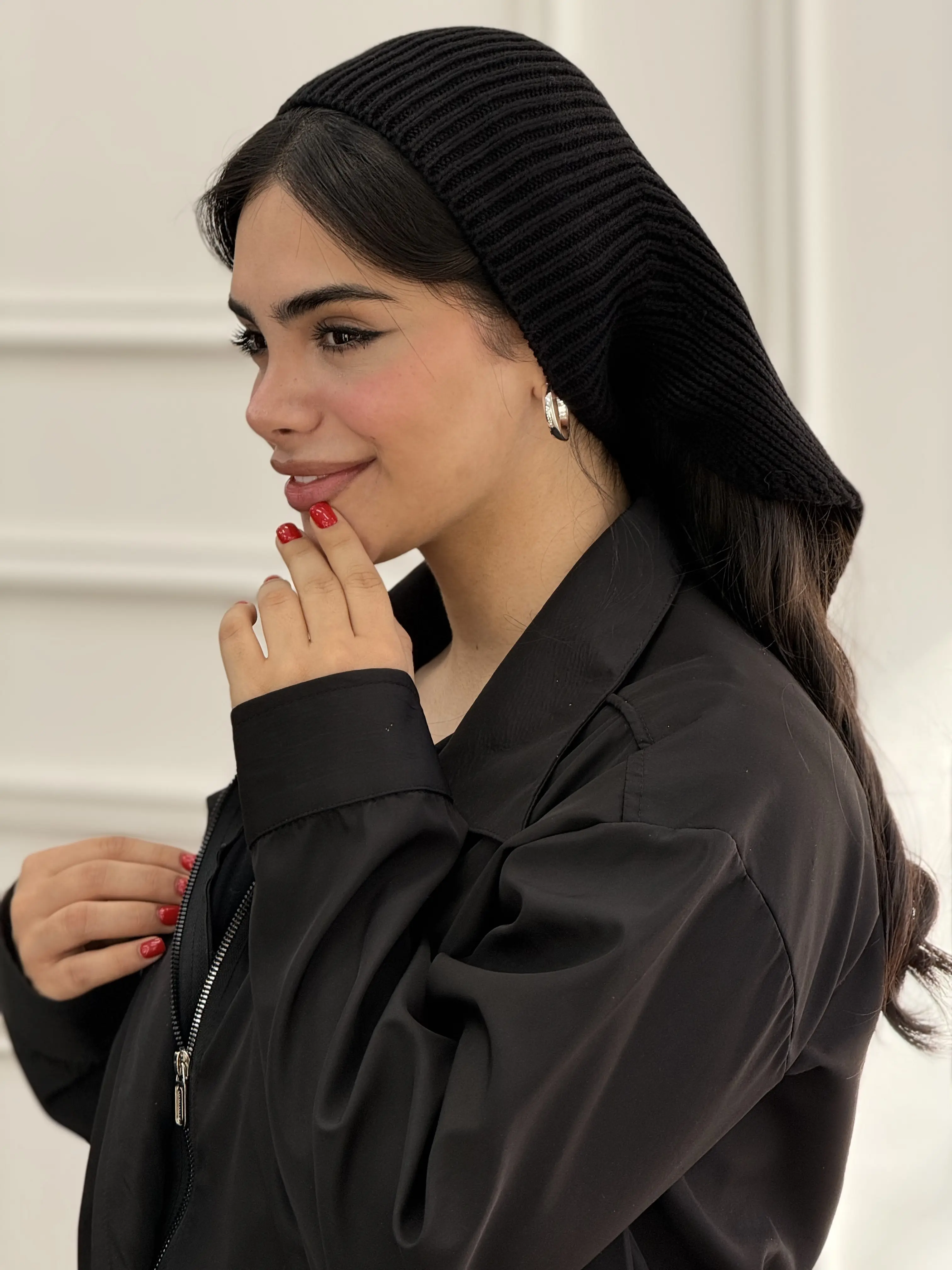 اسکارف کلاهی بافت