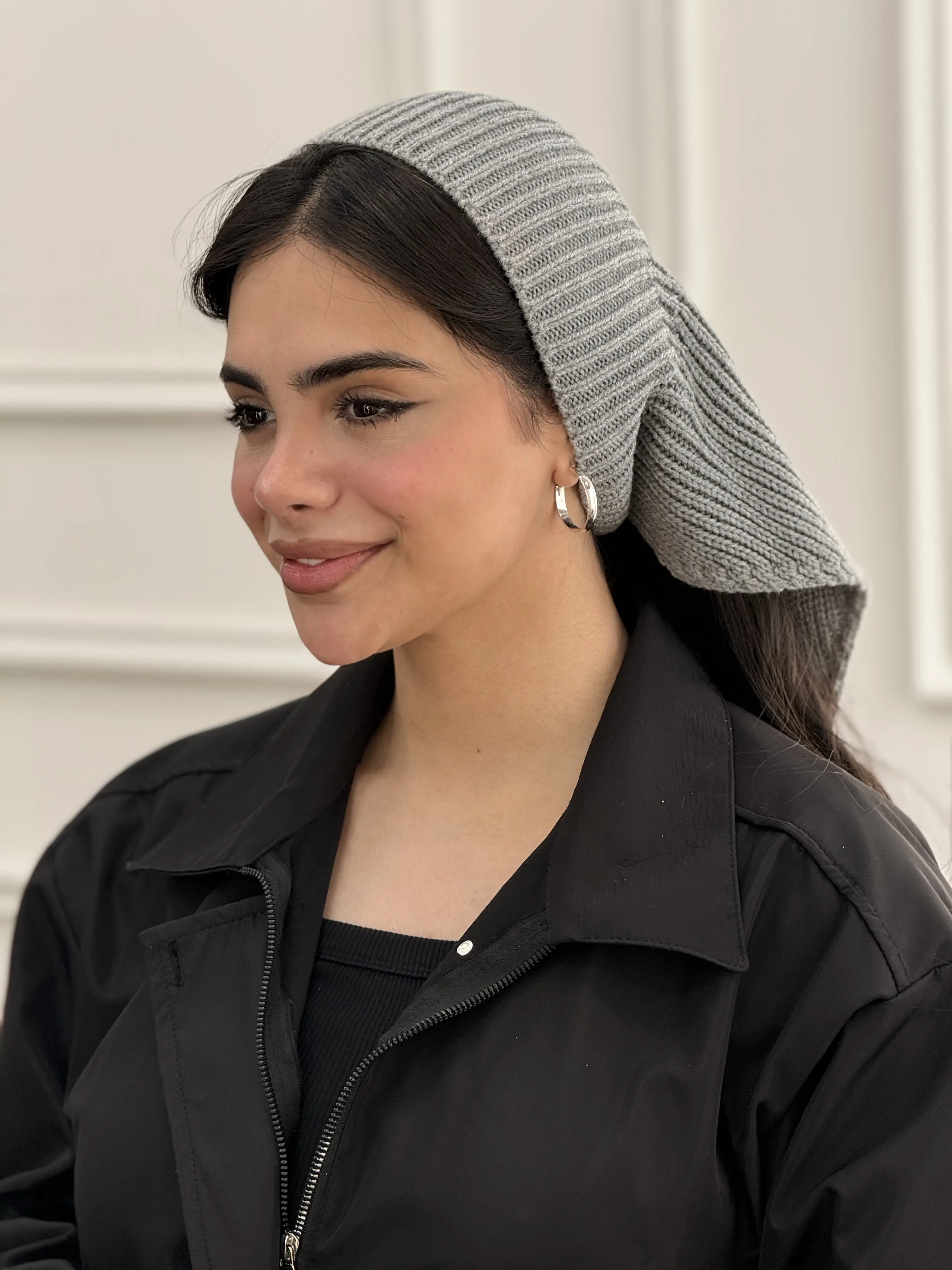 اسکارف کلاهی بافت