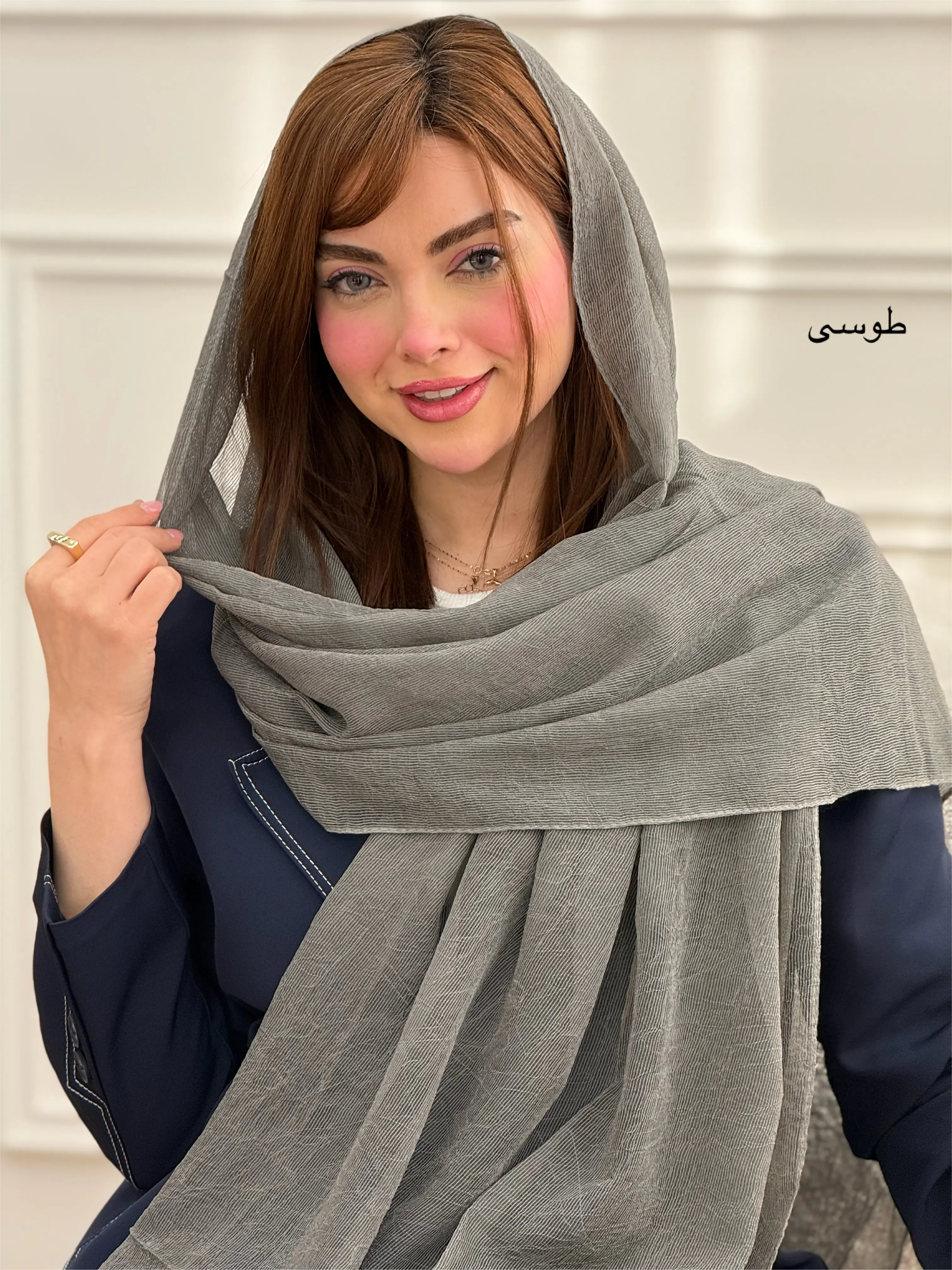 شال مجلسی حریر کریشه ساده