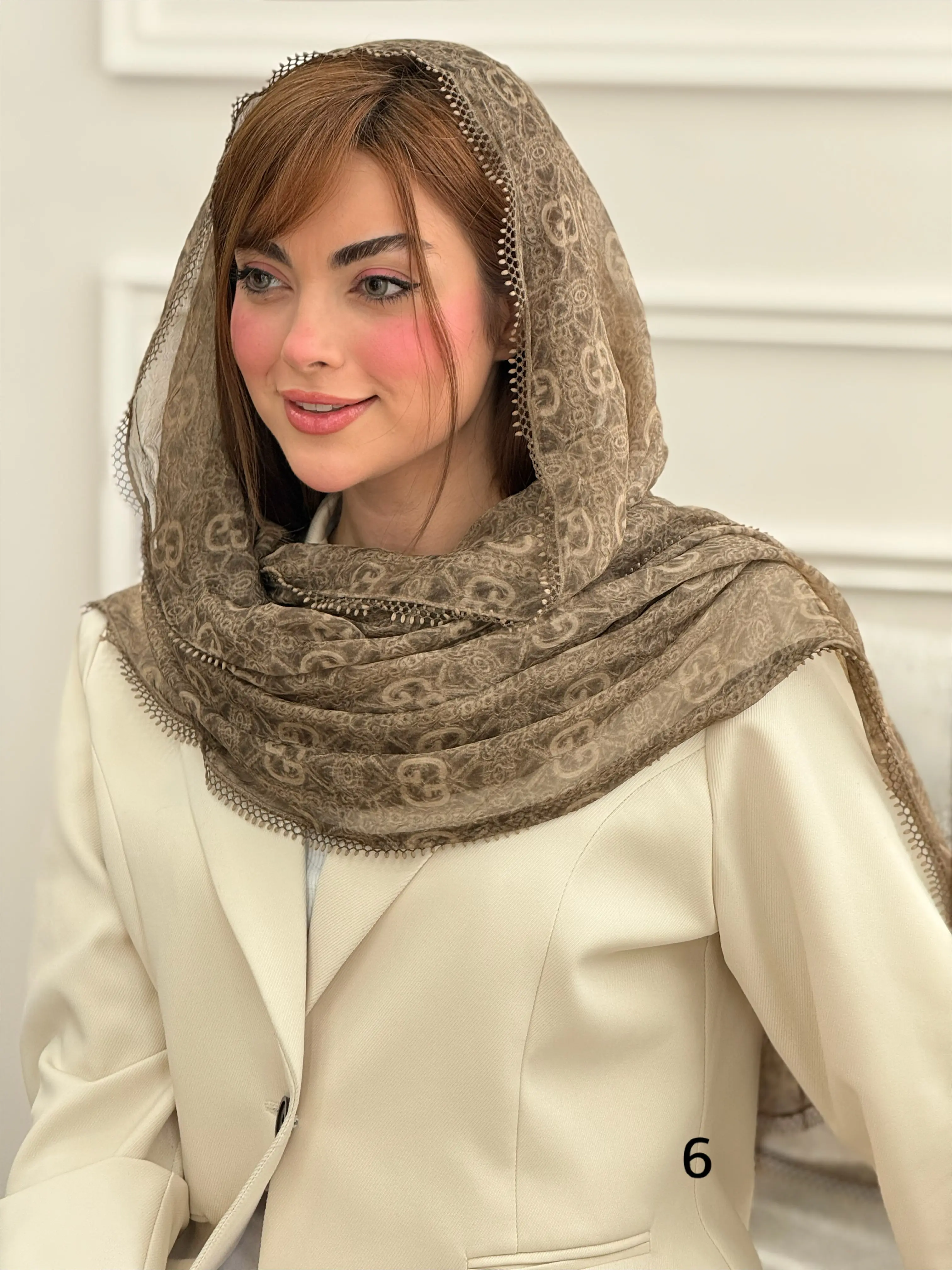 شال حریر سنگشور طرح گوچی
