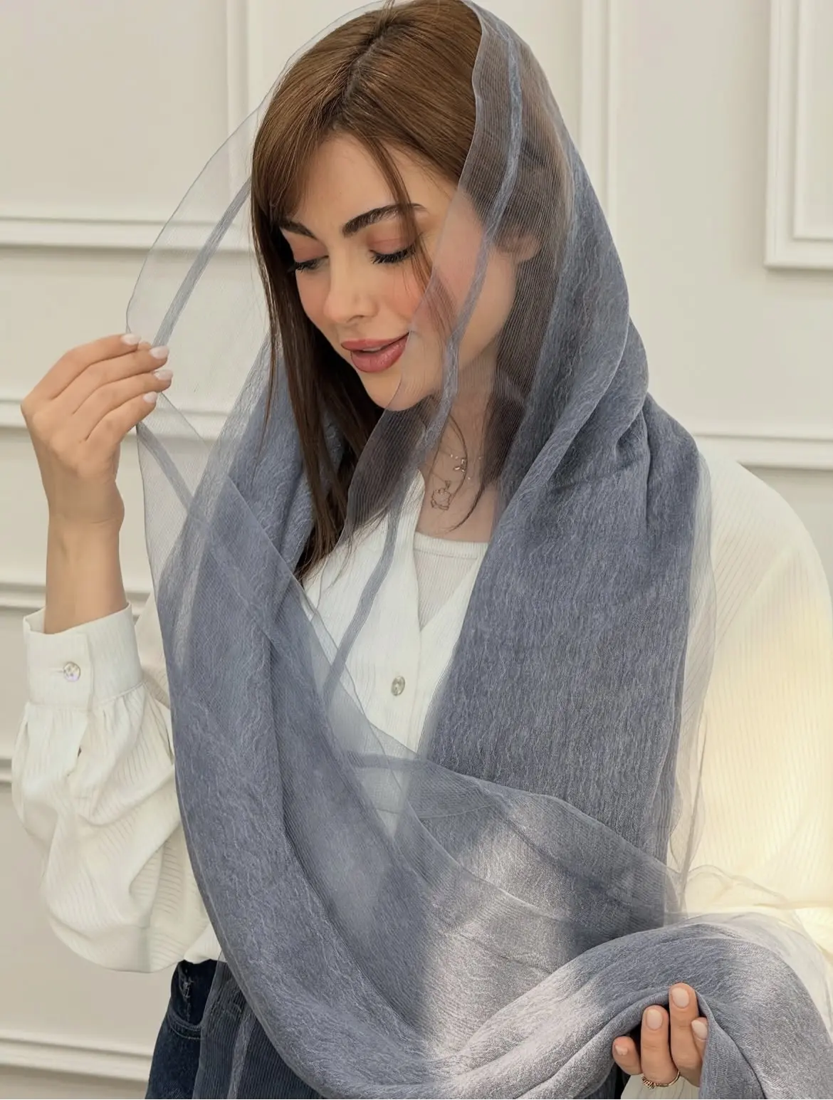 شال مجلسی ابریشم ویسکوز