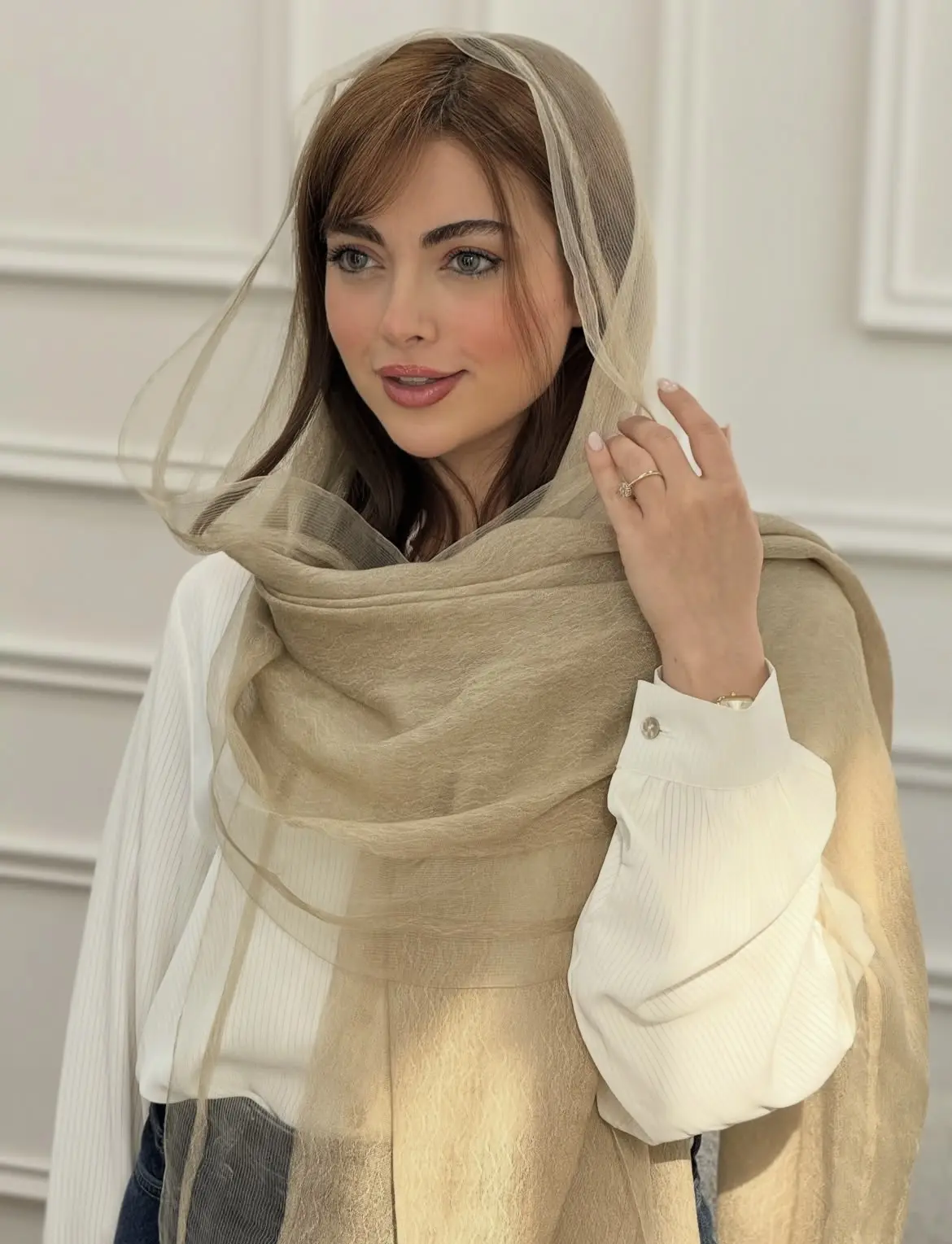 شال مجلسی ابریشم ویسکوز