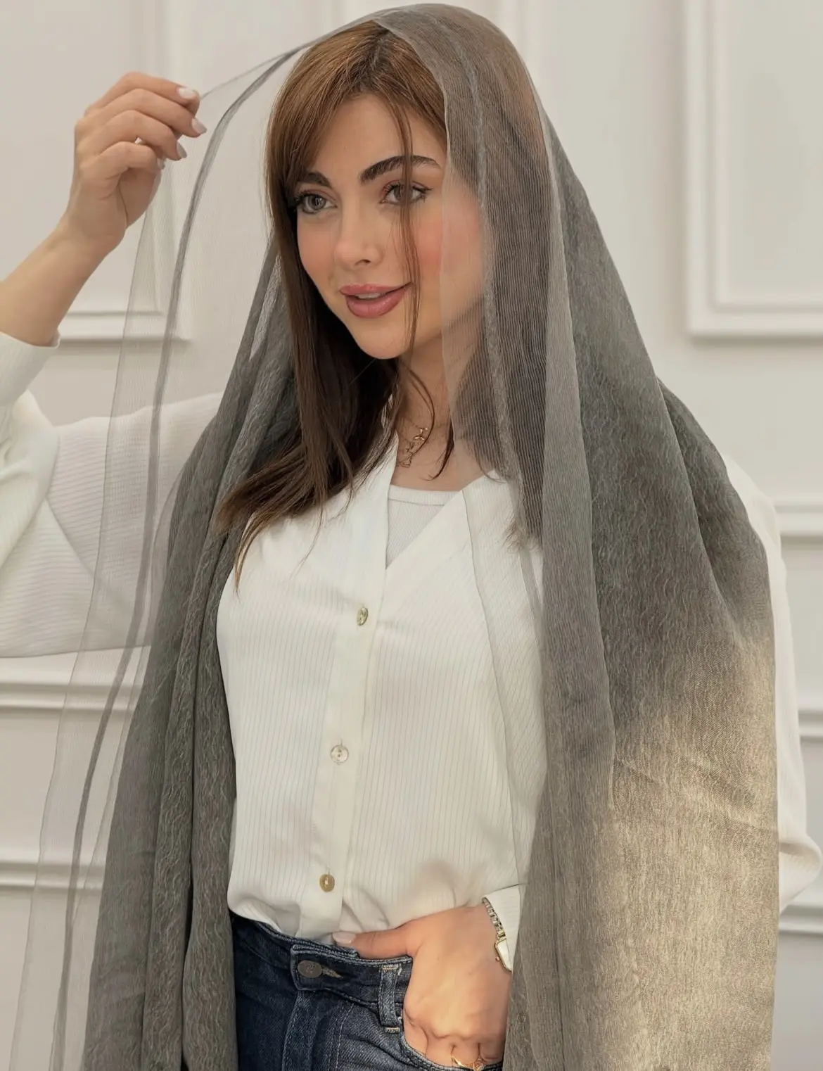 شال مجلسی ابریشم ویسکوز