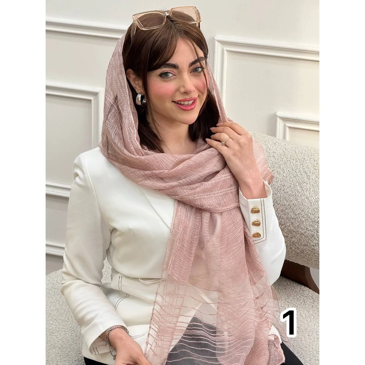 شال مجلسی ابریشم نخ تافته