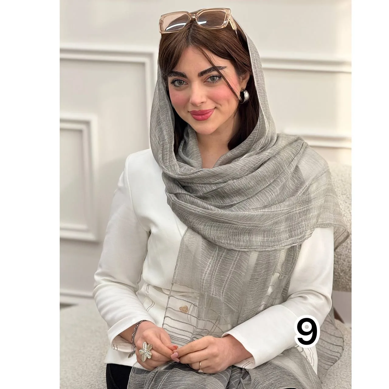 شال مجلسی ابریشم نخ تافته