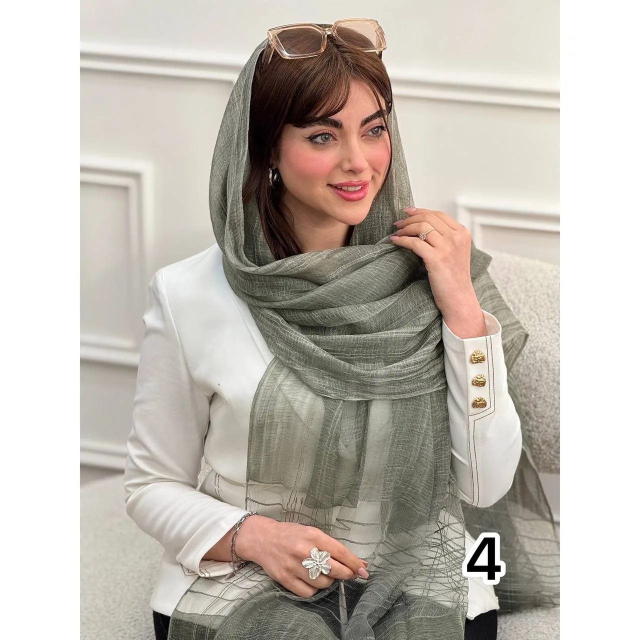 شال مجلسی ابریشم نخ تافته