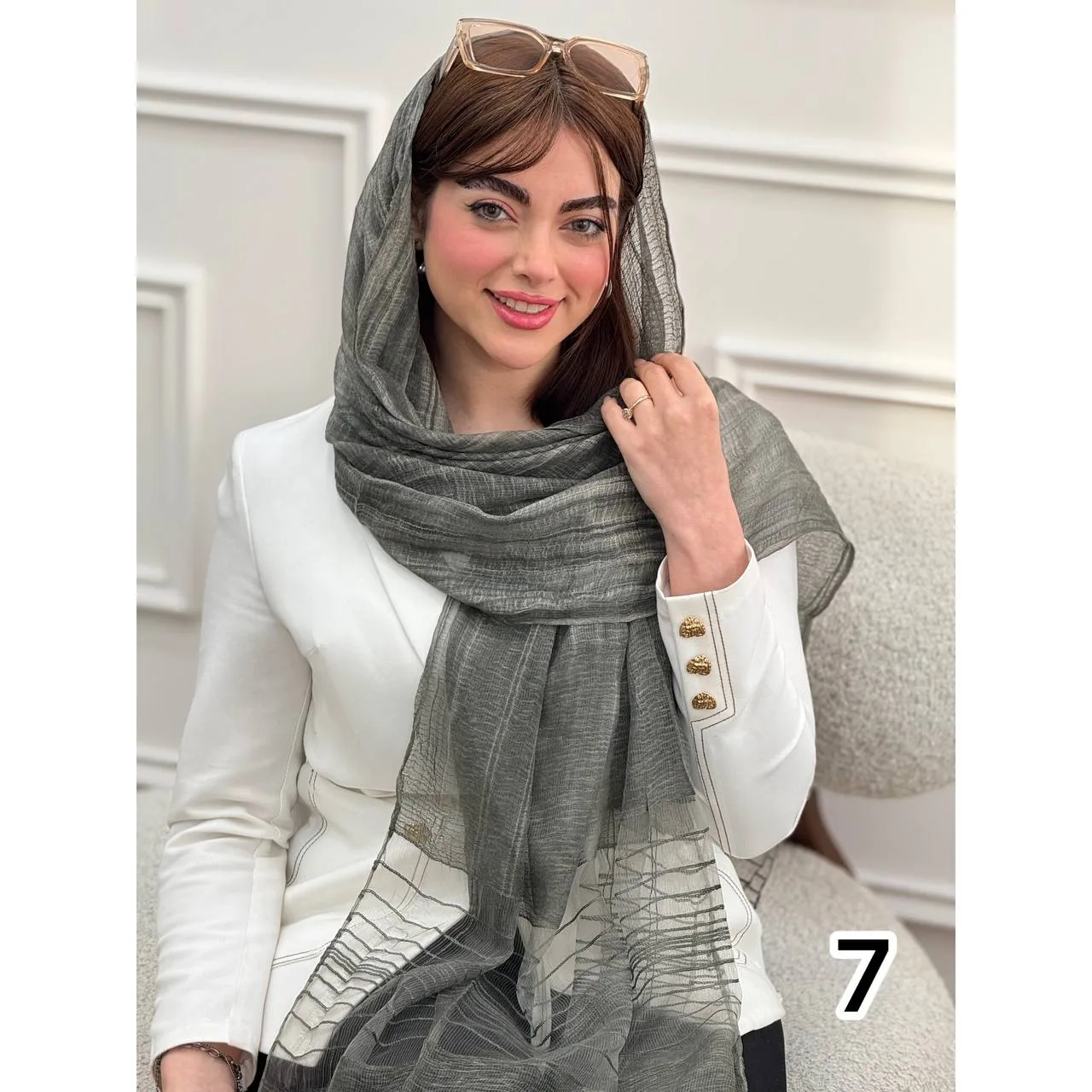 شال مجلسی ابریشم نخ تافته