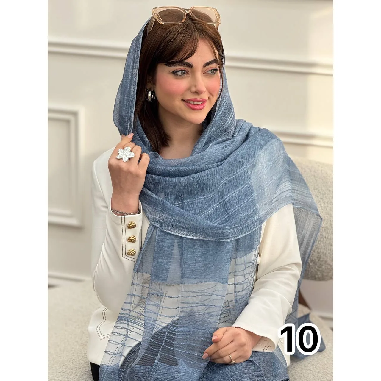شال مجلسی ابریشم نخ تافته