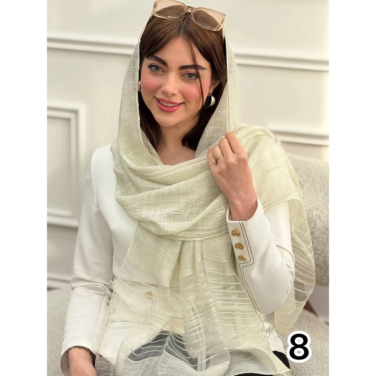 شال مجلسی ابریشم نخ تافته