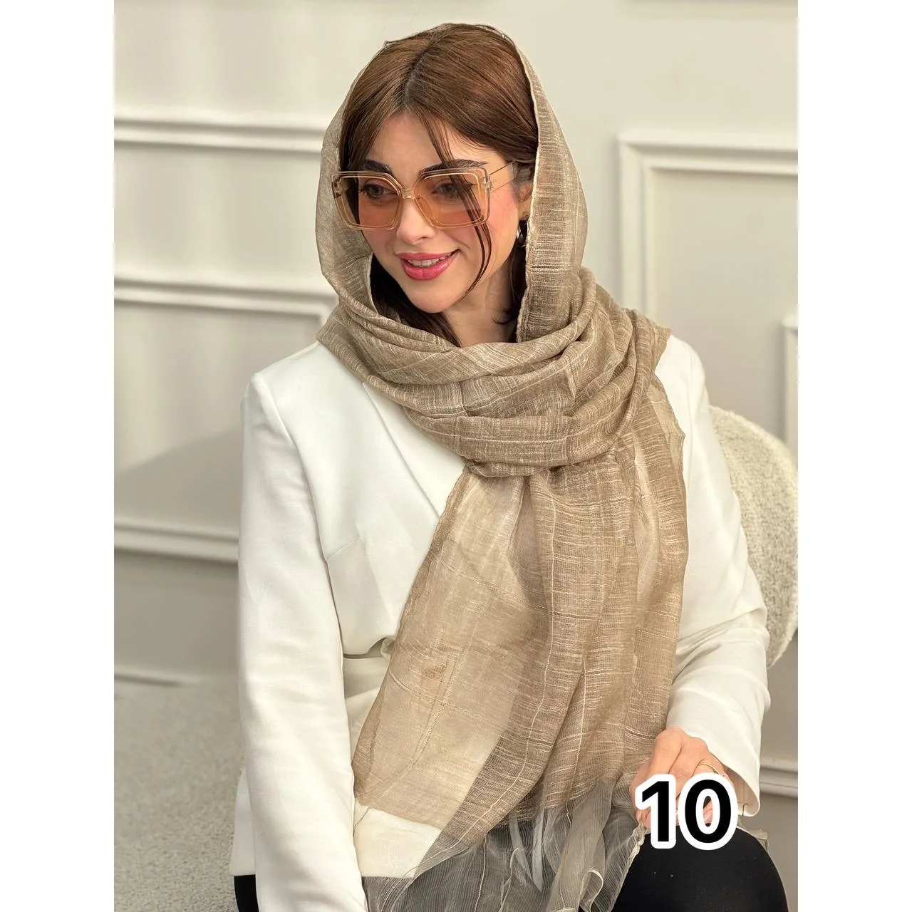 شال مجلسی ابریشم نخ تافته دستک تور