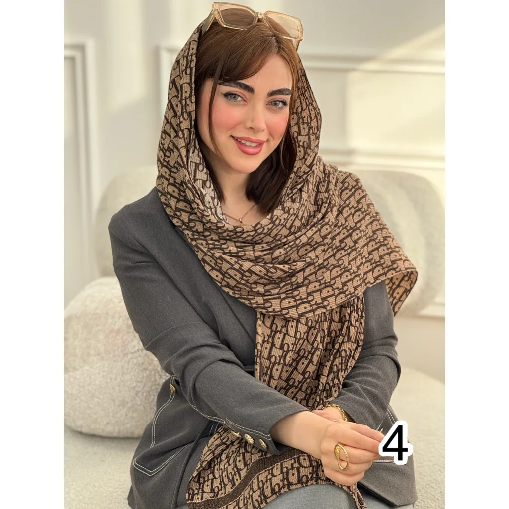 شال پلیسه نخی بهاره شاین