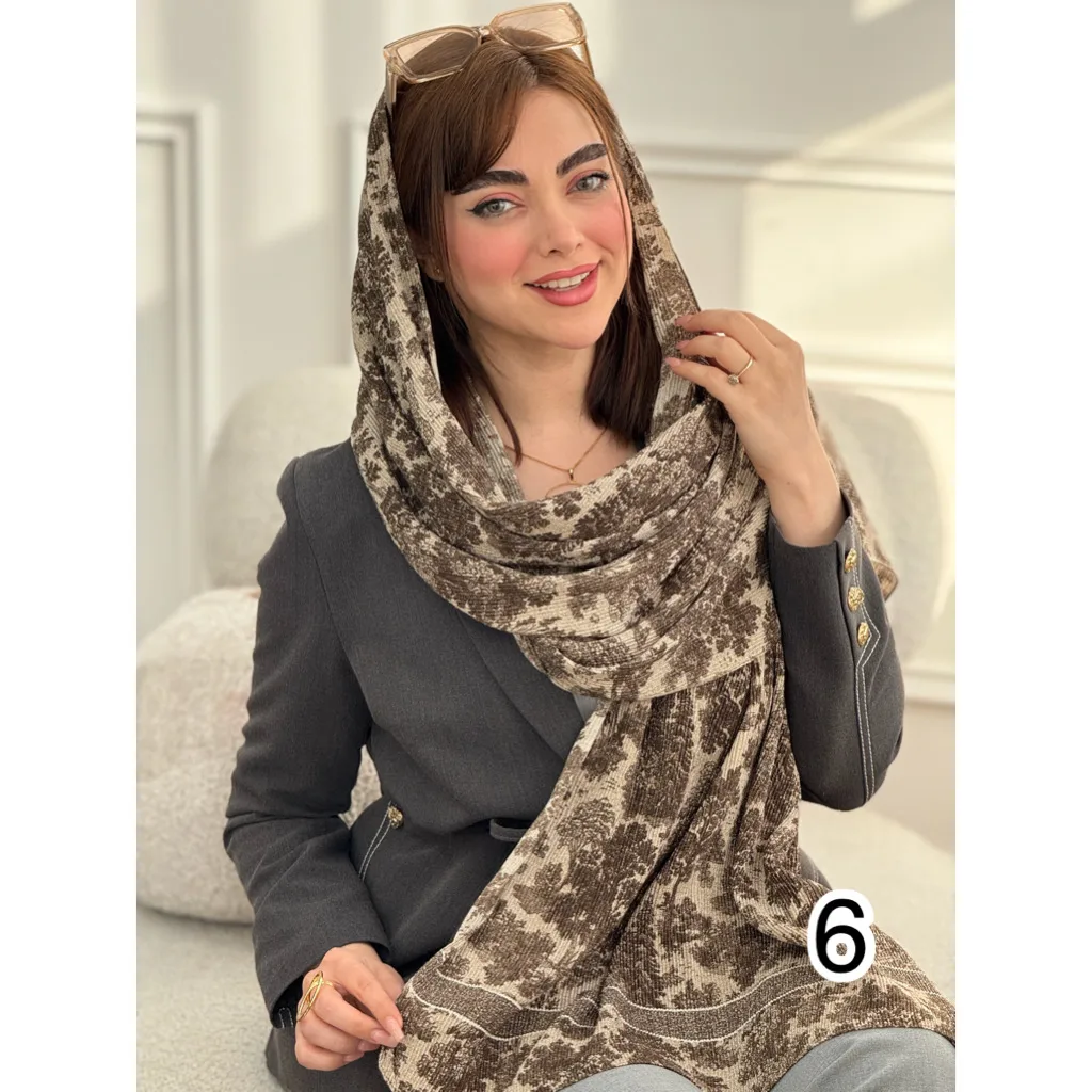 شال پلیسه نخی بهاره شاین