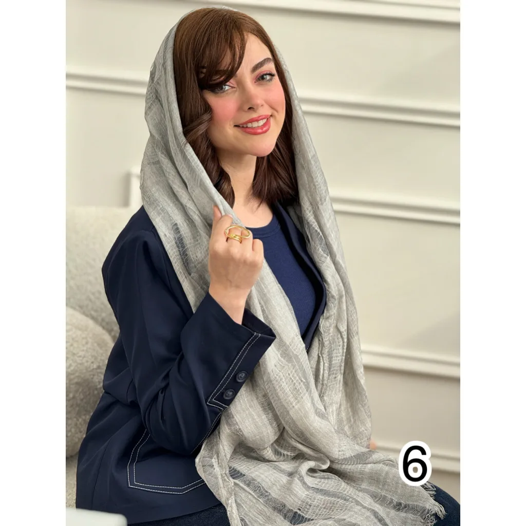 شال کنفی بهاره چهارخانه