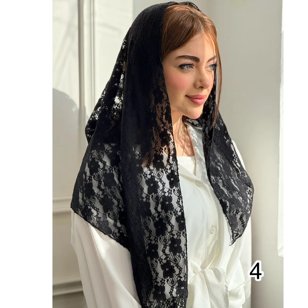مینی اسکارف دانتل سه گوش