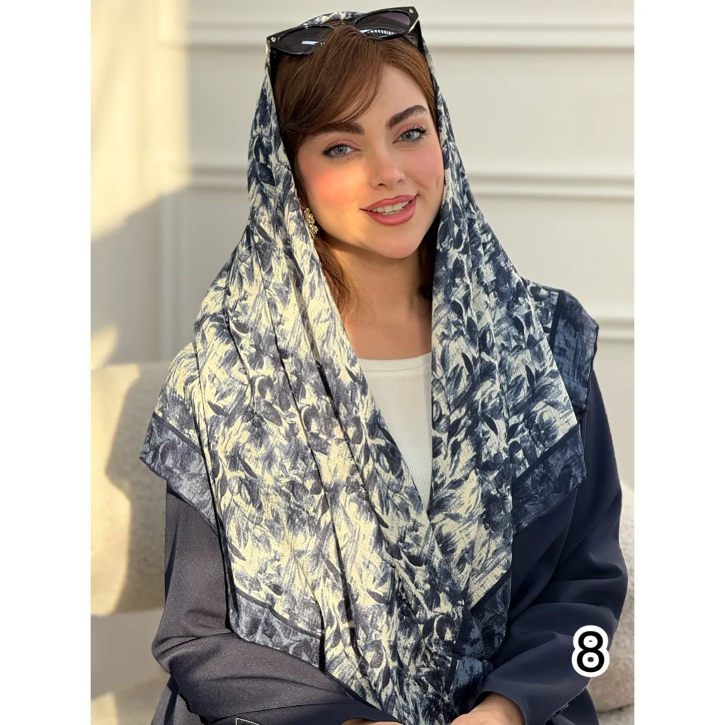 روسری نخی گارزا ژاکارد