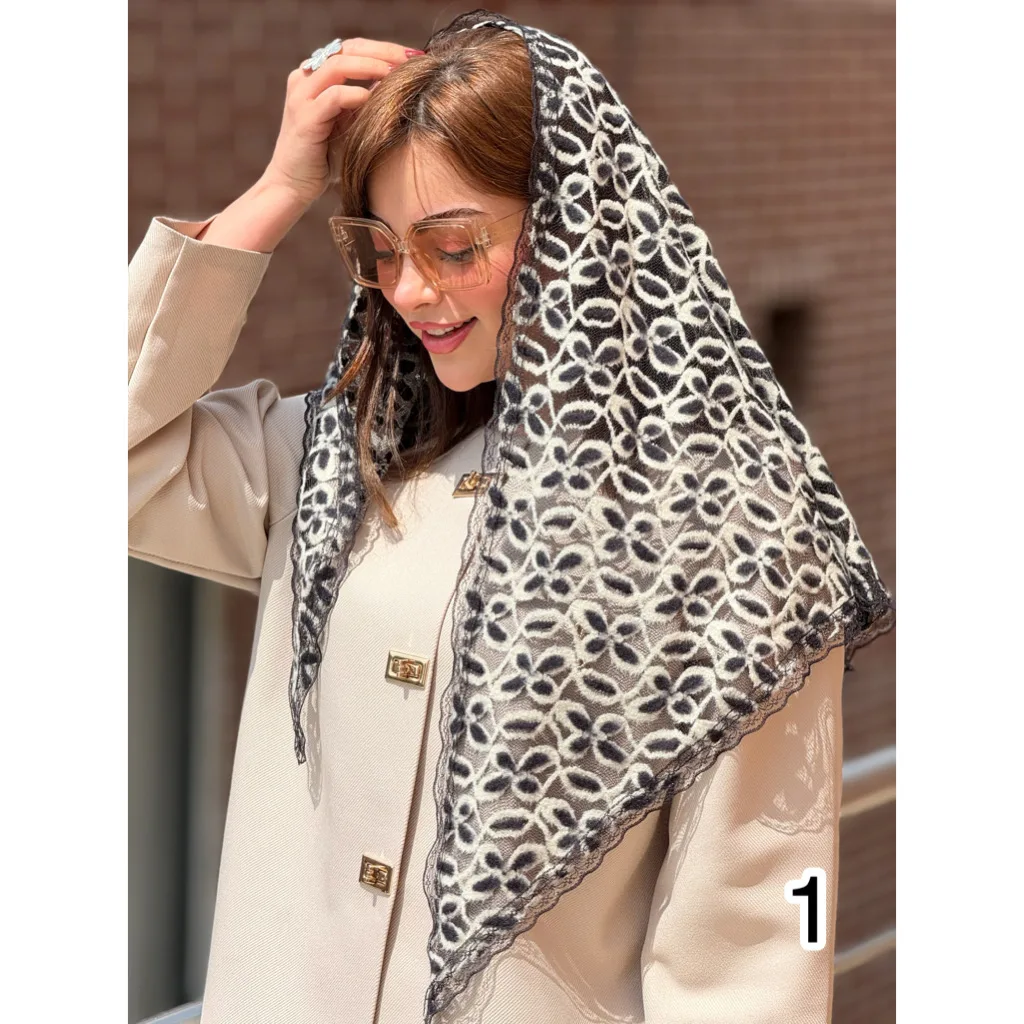 اسکارف گیپور لبه دانتل