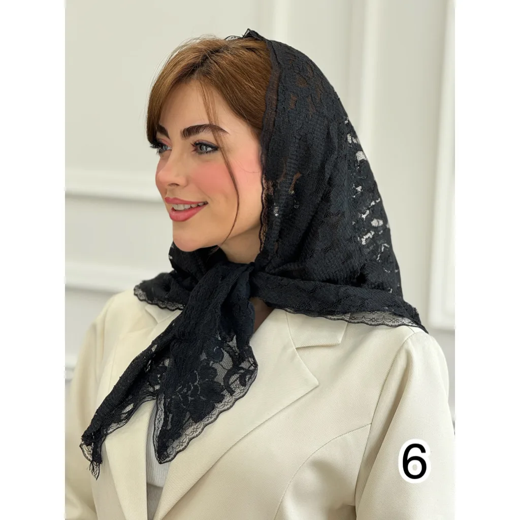 اسکارف گیپور لبه دانتل