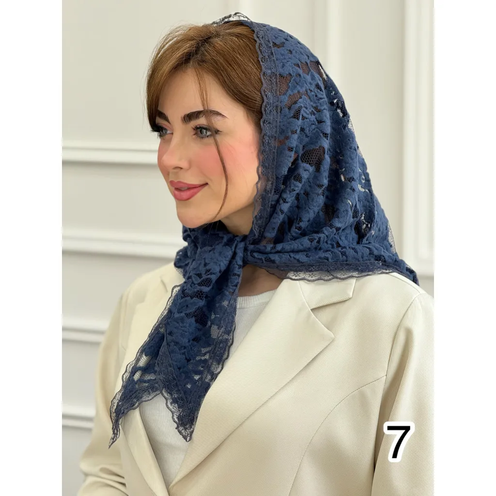 اسکارف گیپور لبه دانتل