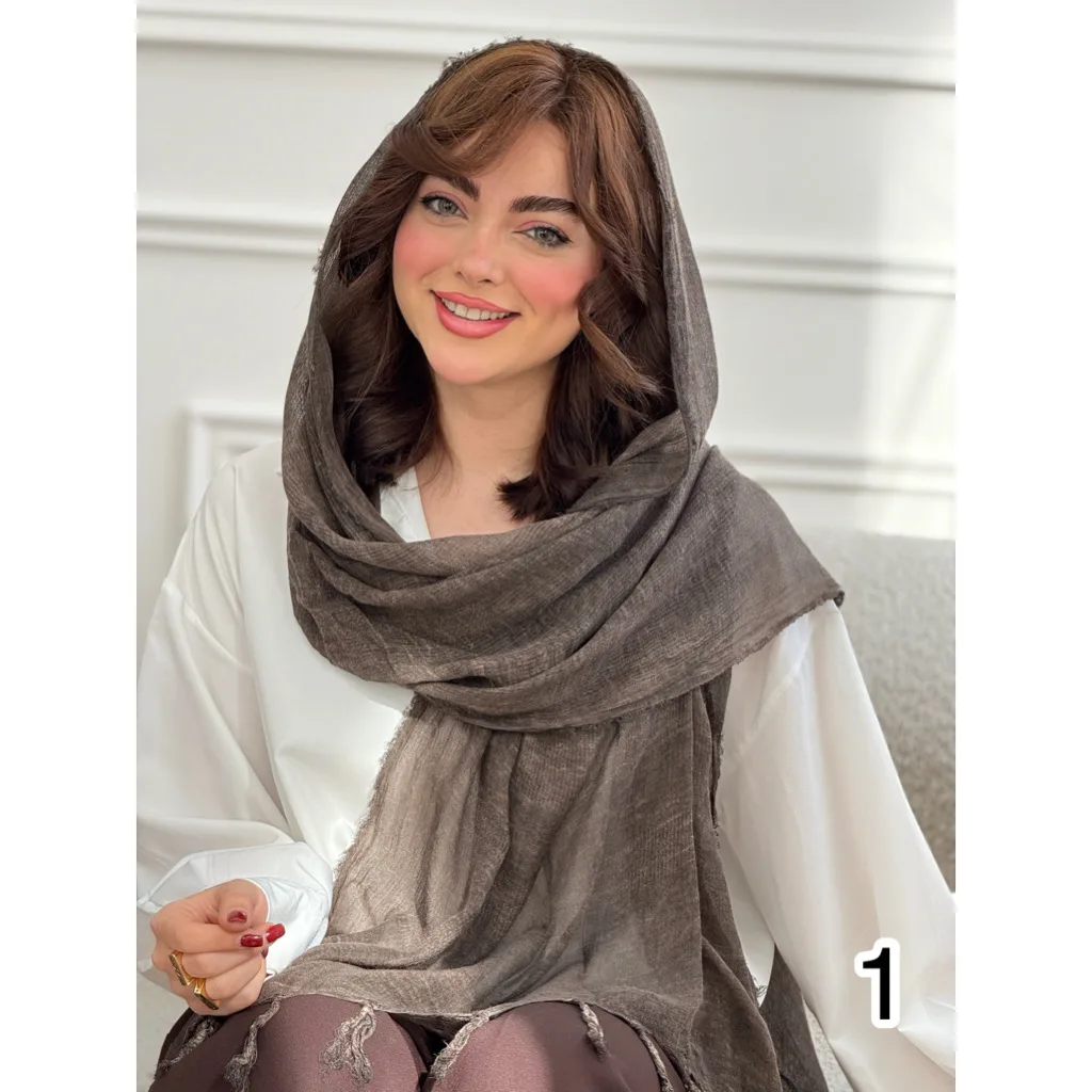 شال کنفی دور ریش ساده