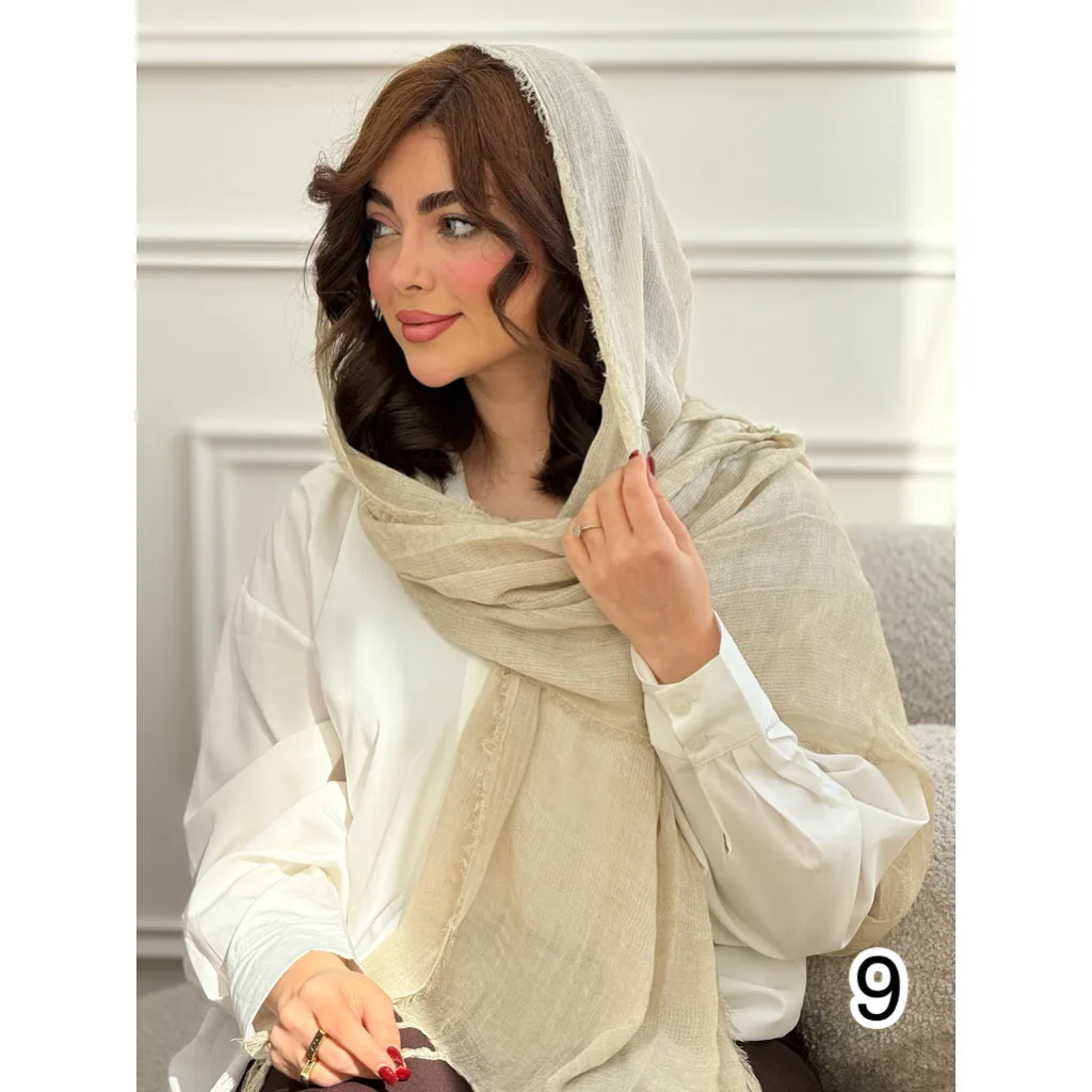 شال کنفی دور ریش ساده