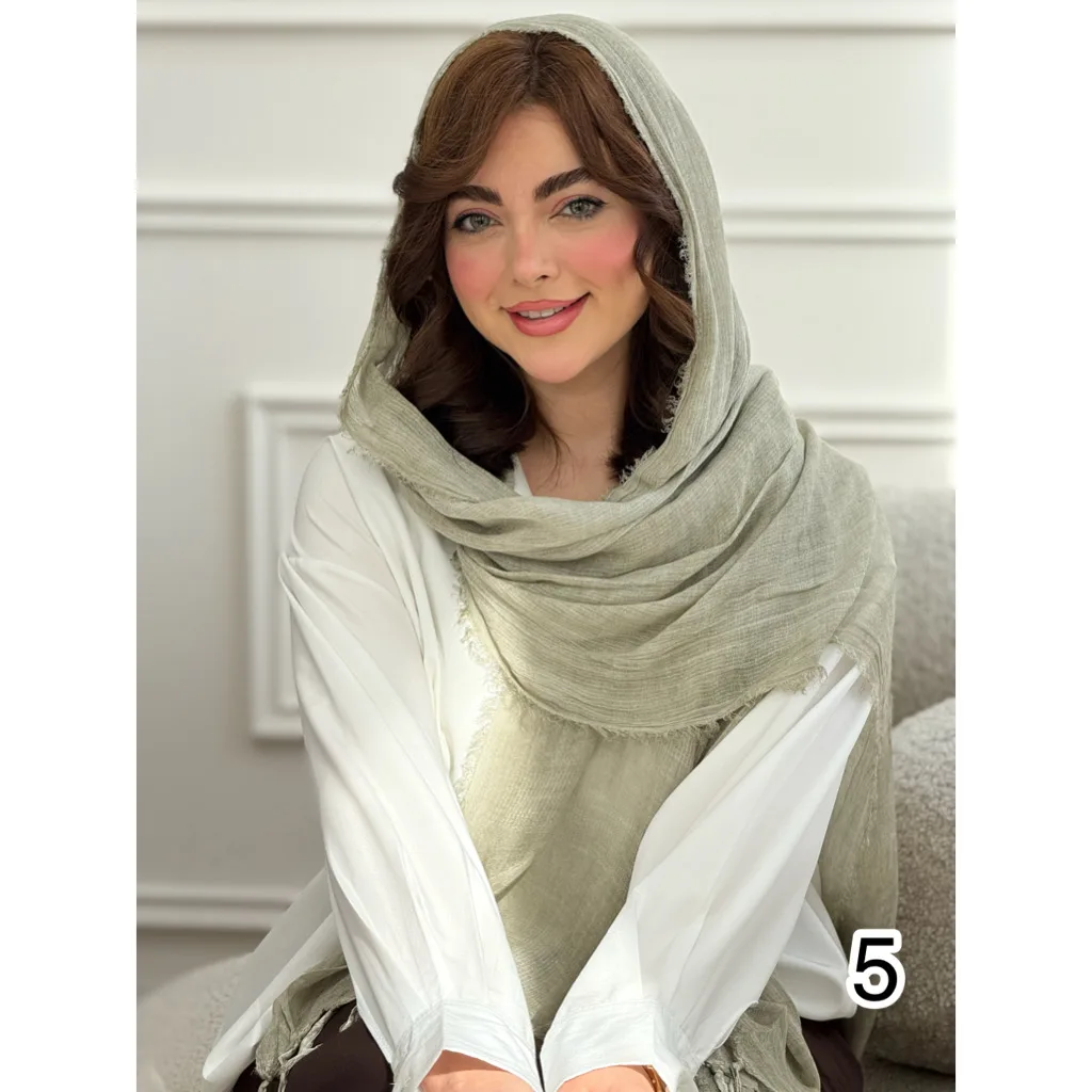 شال کنفی دور ریش ساده