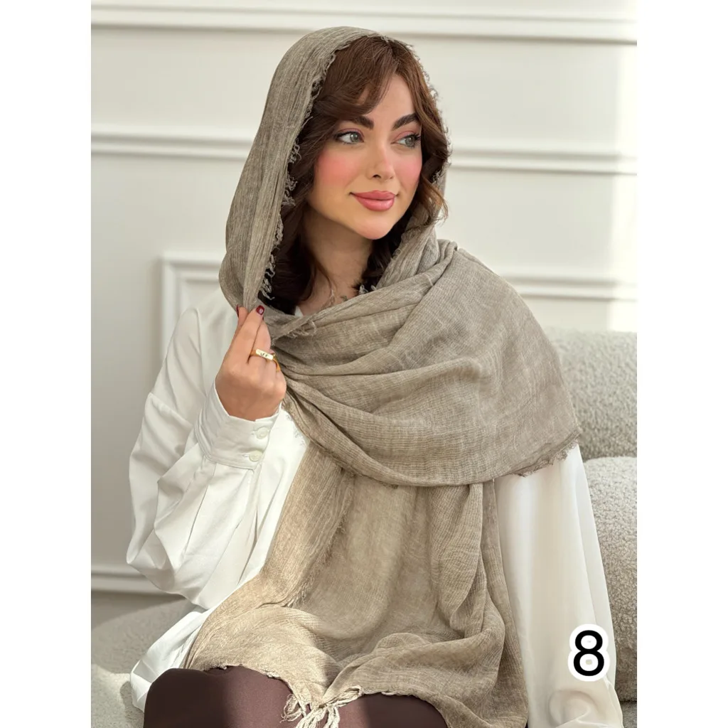 شال کنفی دور ریش ساده