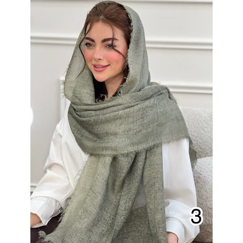 شال نخی زبرا دور ریش شاین