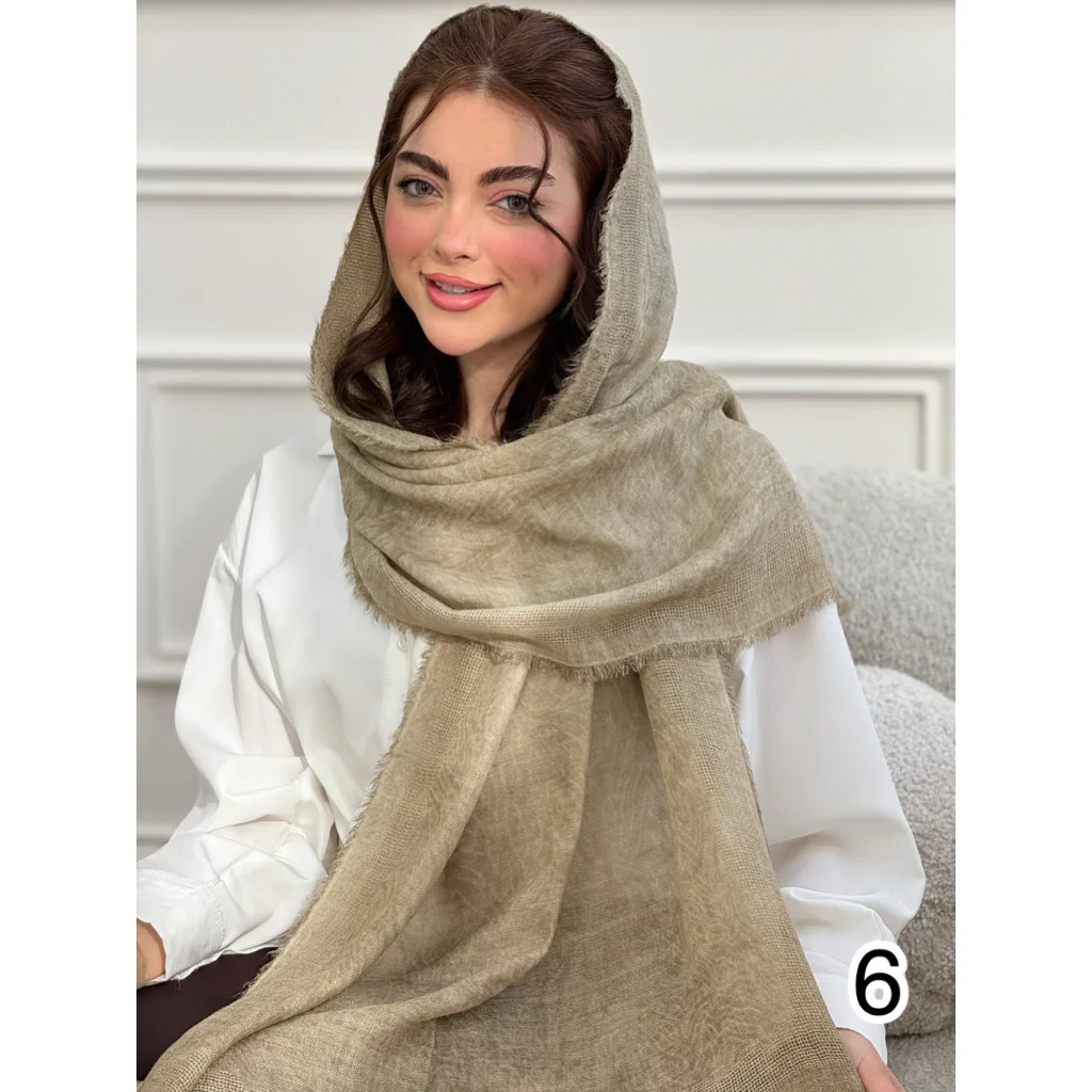 شال نخی زبرا دور ریش شاین