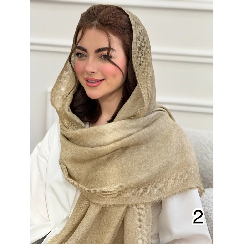 شال نخی زبرا دور ریش شاین
