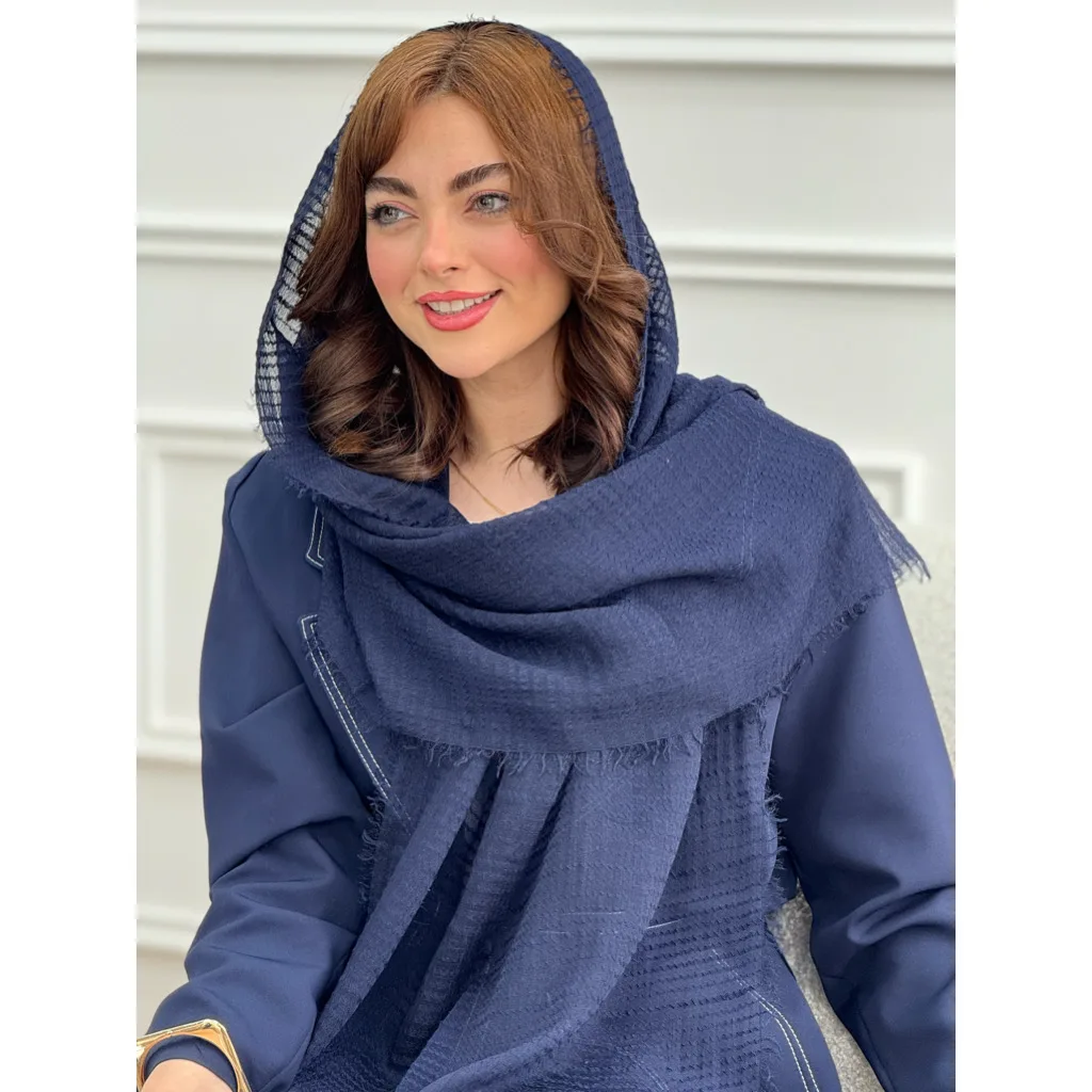 شال نخی ساده کرکره ایی