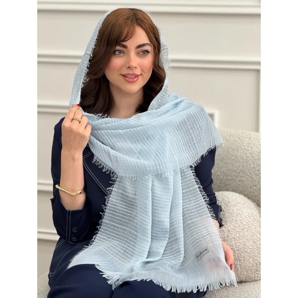 شال نخی ساده کرکره ایی