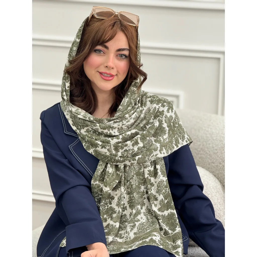 شال پلیسه نخی شاین دیور جنگلی
