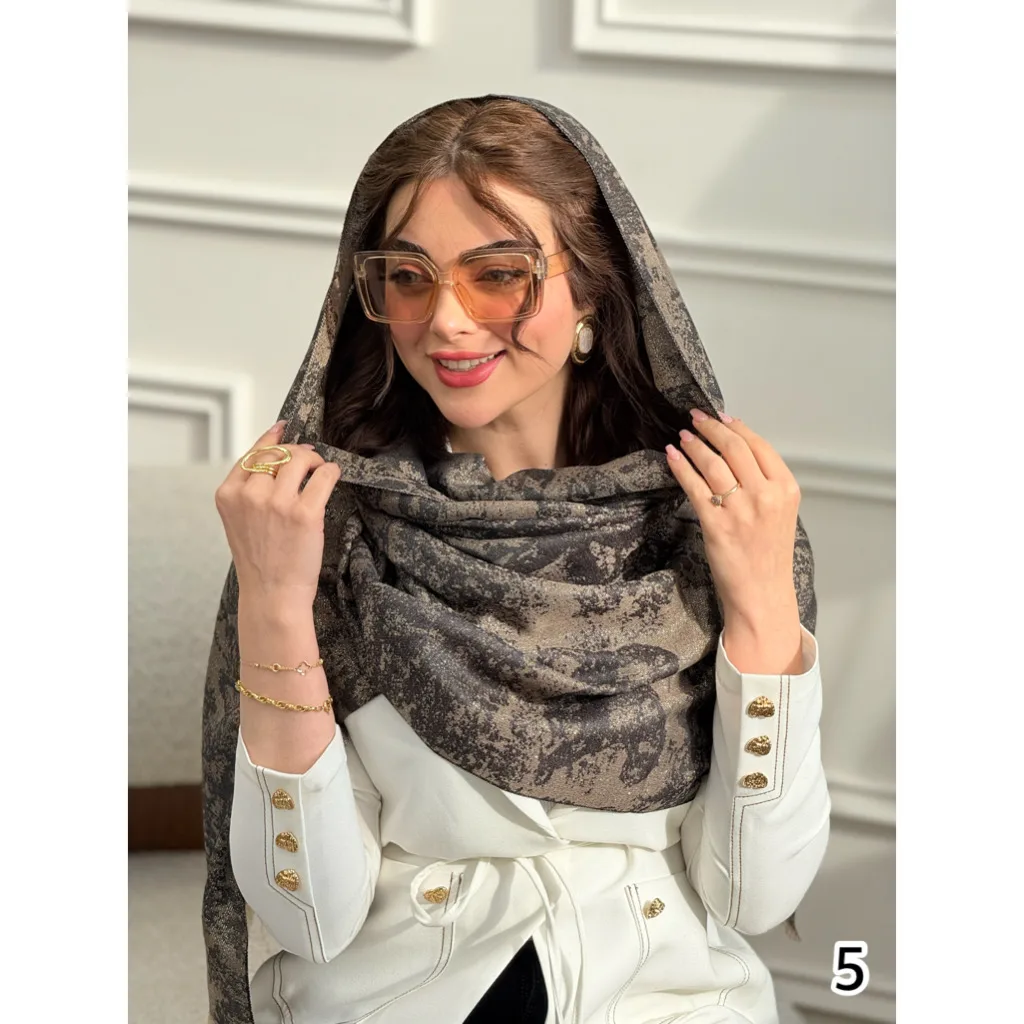 شال کشمیر بهاره شاین زغالی