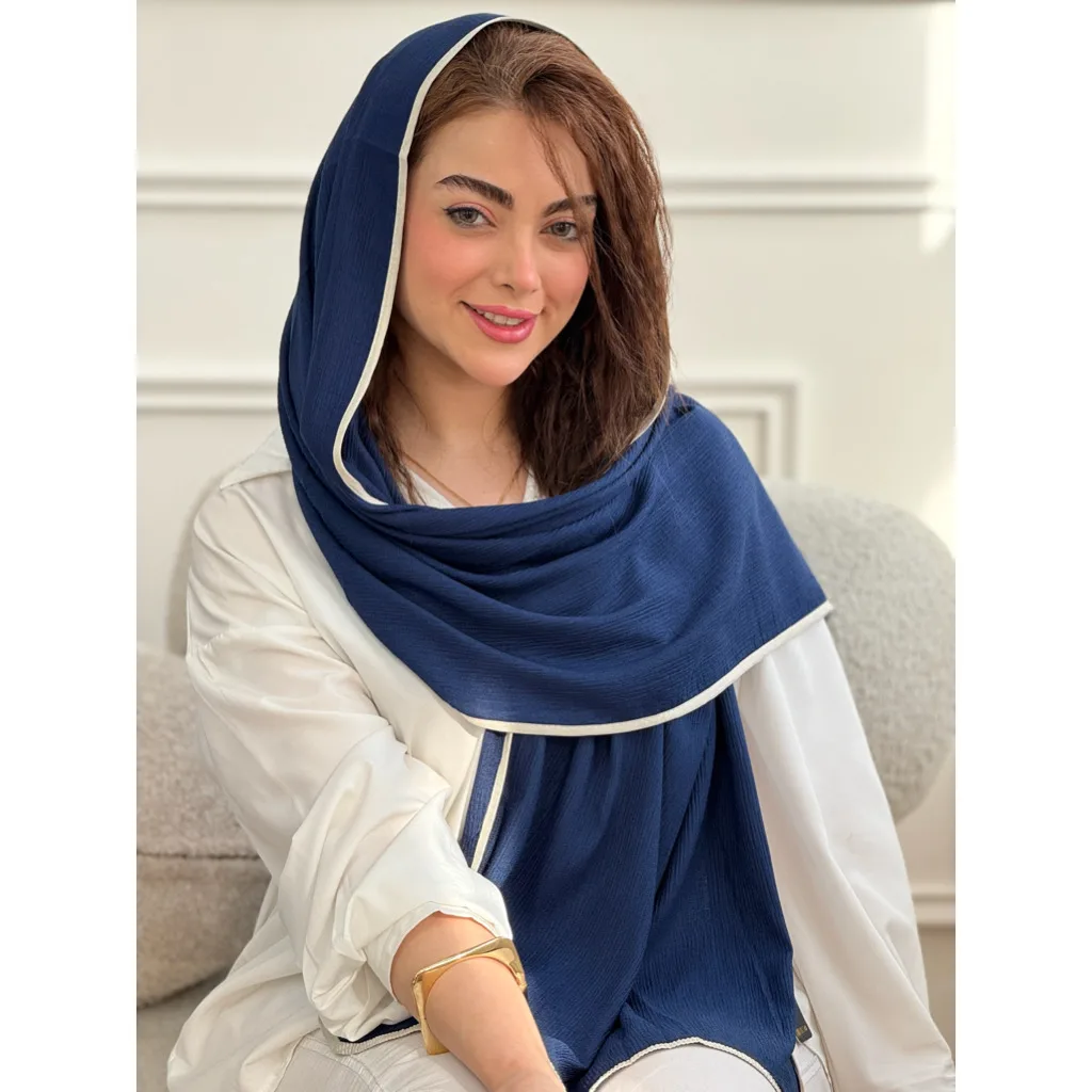 شال نخی ساده پلیسه دورگان