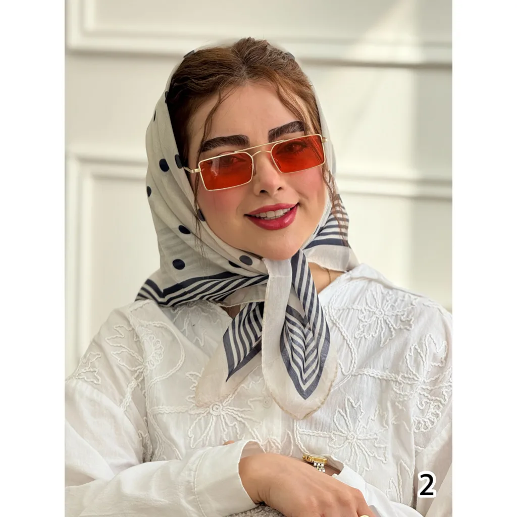مینی اسکارف طرحبندی سرمه ای