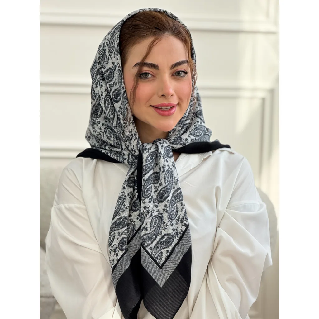 روسری نخی اسکالر طرح ترمه