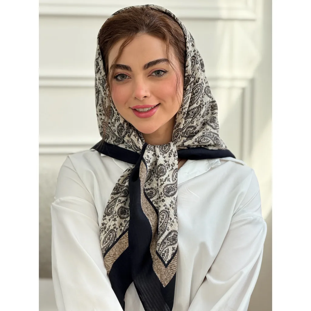 روسری نخی اسکالر طرح ترمه