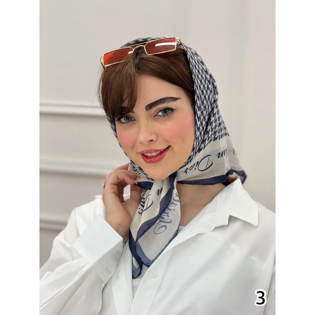 مینی اسکارف نخی طرح پیچازی