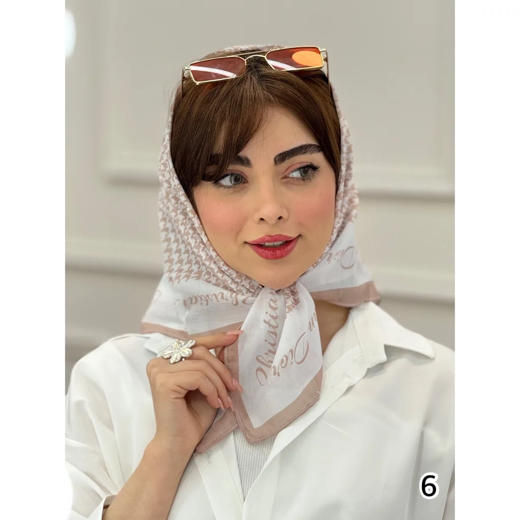 مینی اسکارف نخی طرح پیچازی