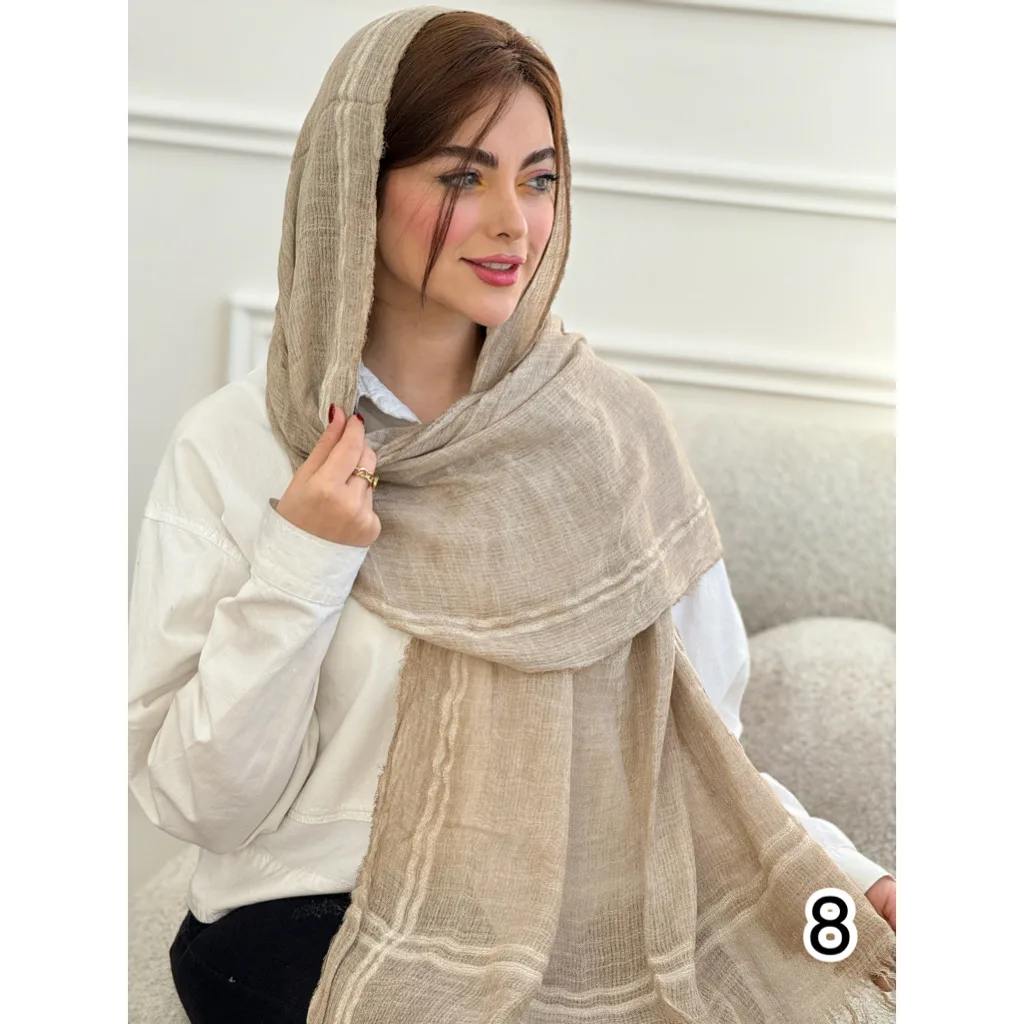 شال کنفی دوریش حاشیه دو خط