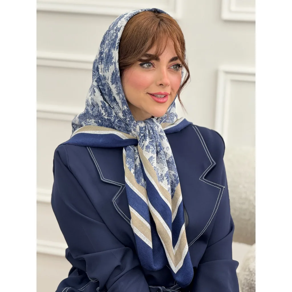روسری نخی طرح دیور جنگلی ریز