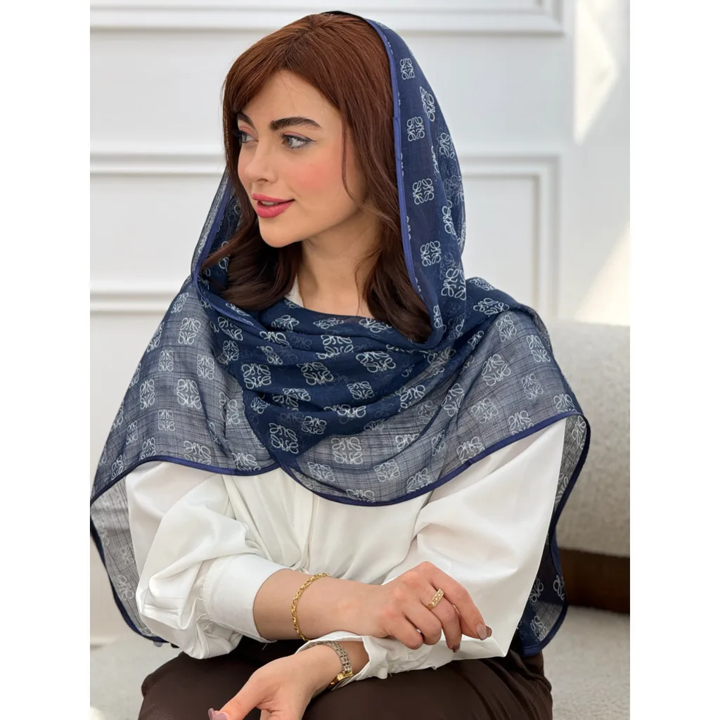 شال حریر مجلسی گاندوزی طرح لوئوه
