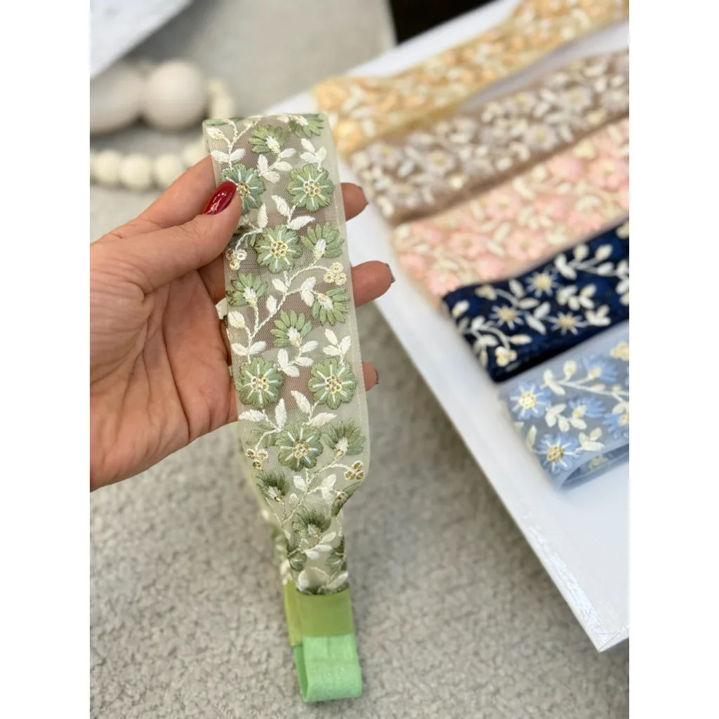 هدبند سوزندوزی یاس