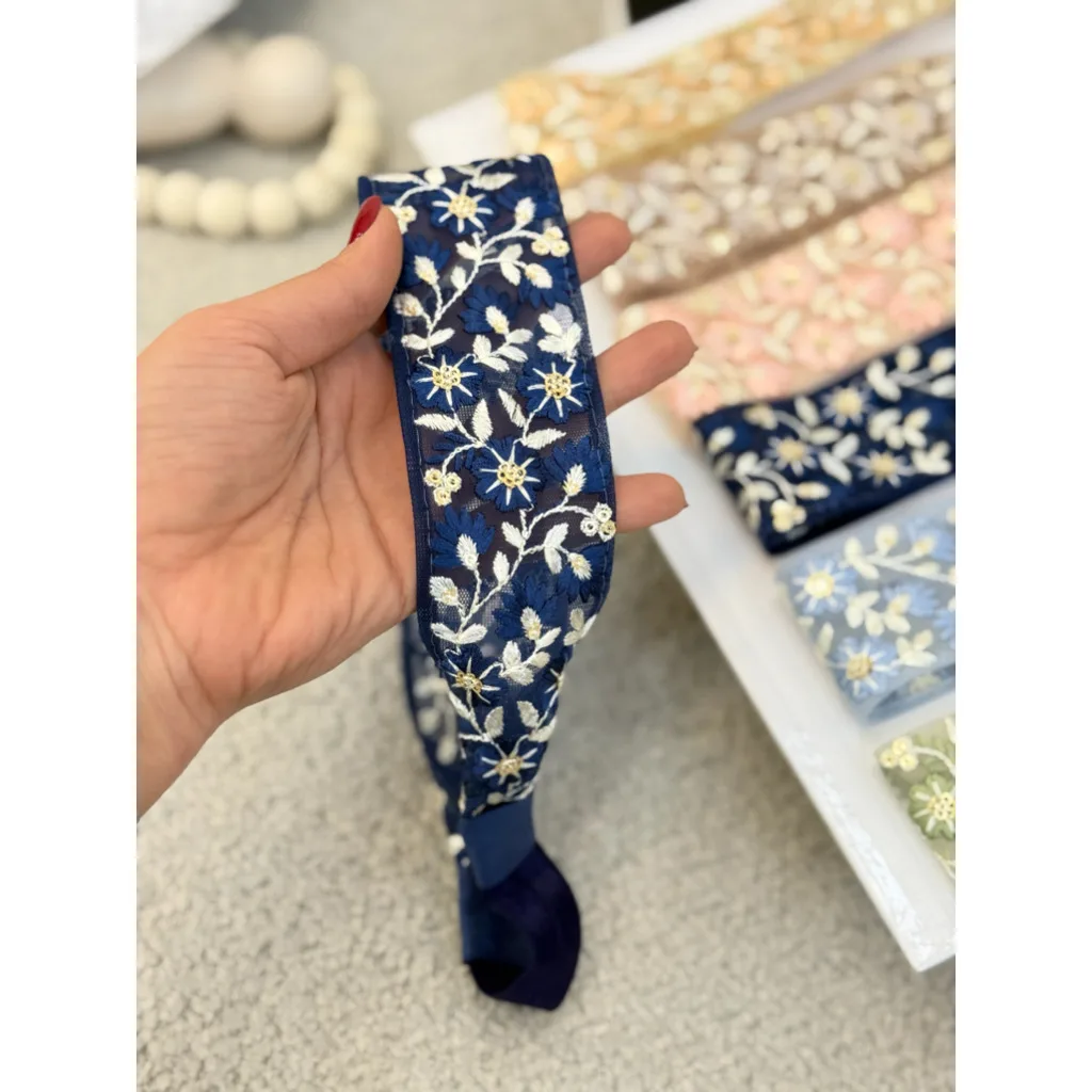 هدبند سوزندوزی یاس