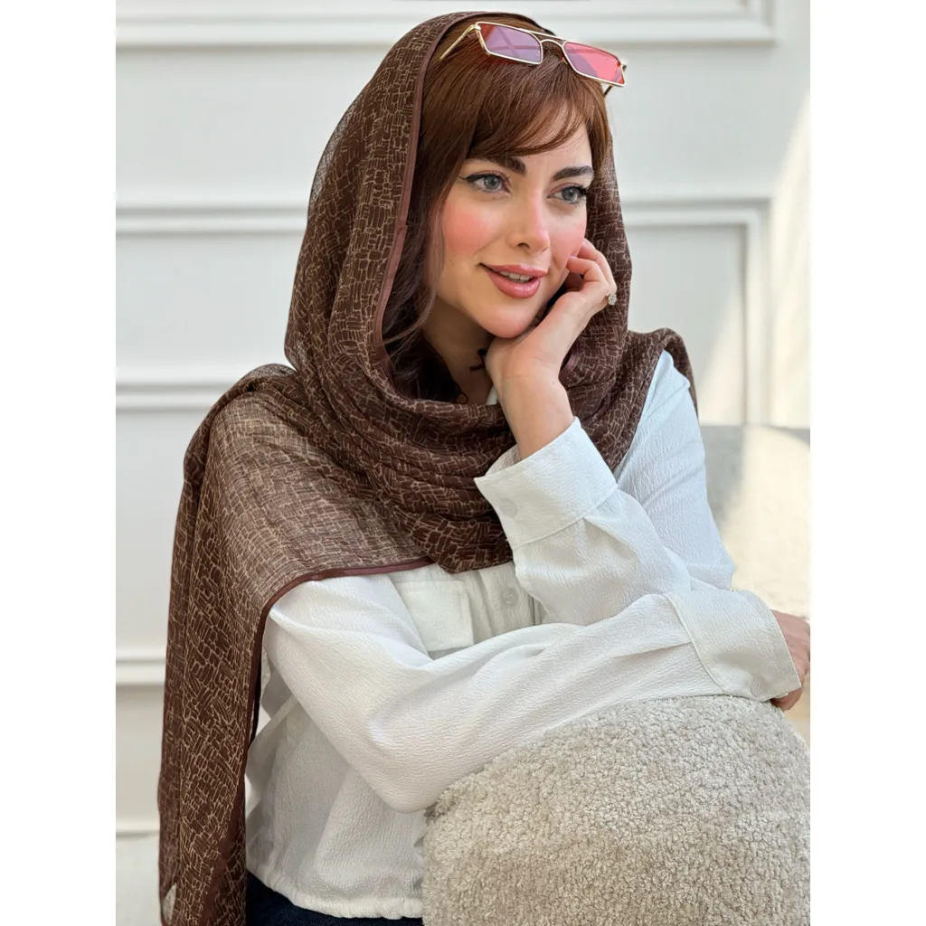 شال حریر طرح پیکسلی
