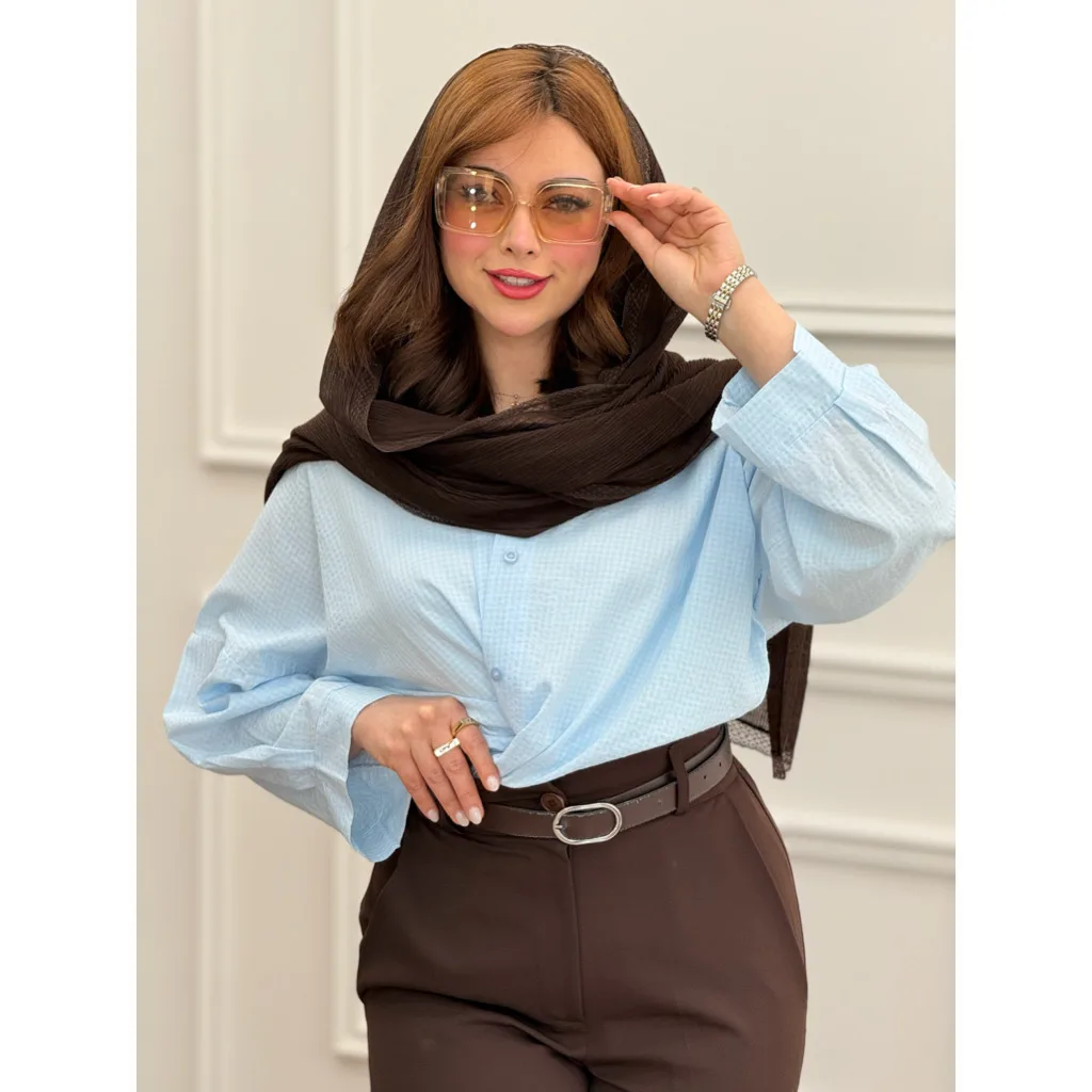 شومیز کراپ زنانه گره ای