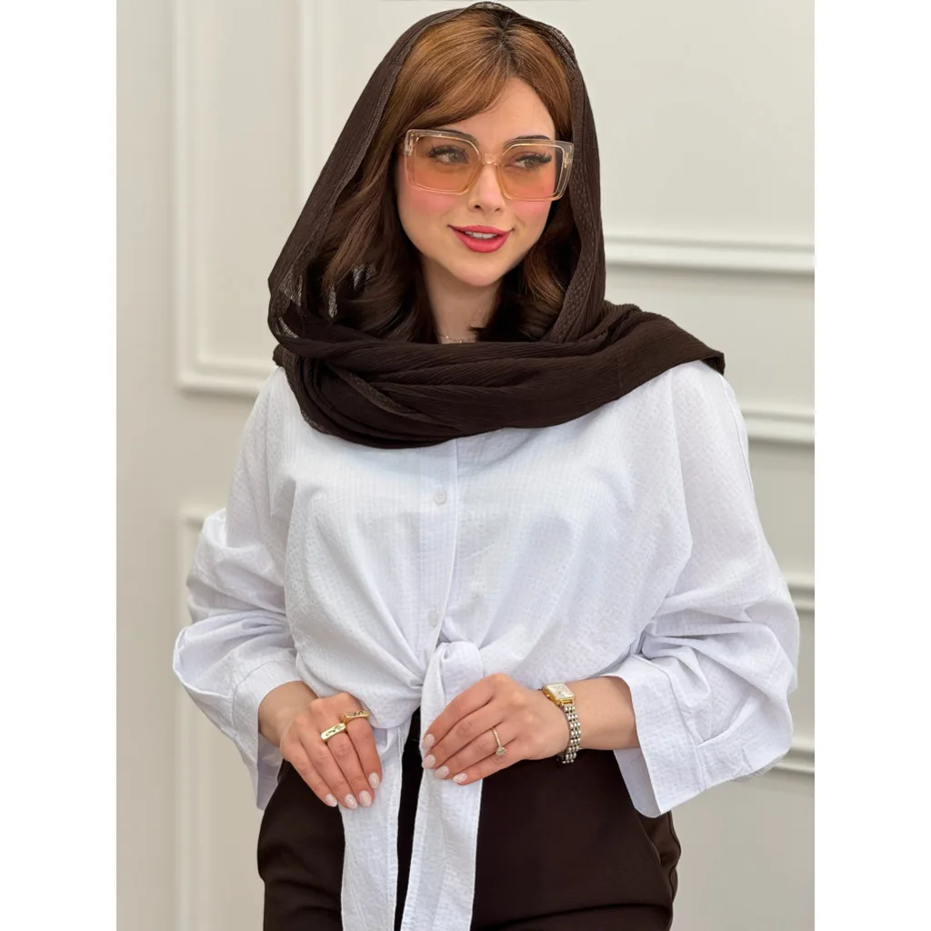 شومیز کراپ زنانه گره ای
