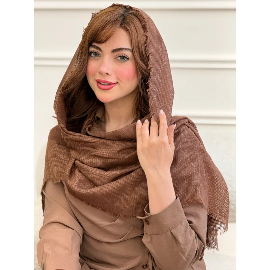 شال نخی حصیری دورریش طرح گوچی