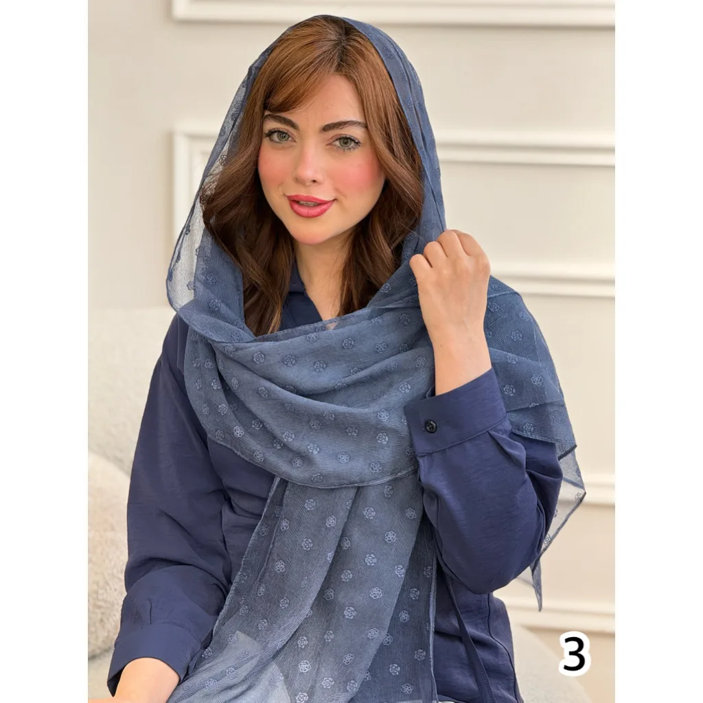شال حریر مجلسی گل رز